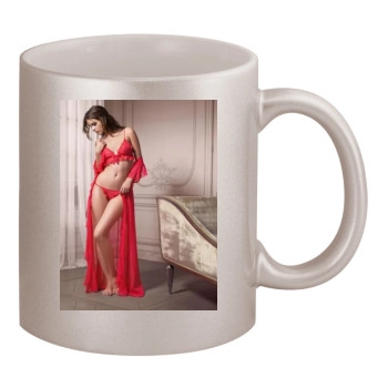 Barbara Palvin 11oz Metallic Silver Mug