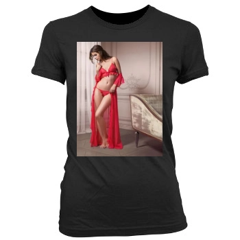 Barbara Palvin Women's Junior Cut Crewneck T-Shirt