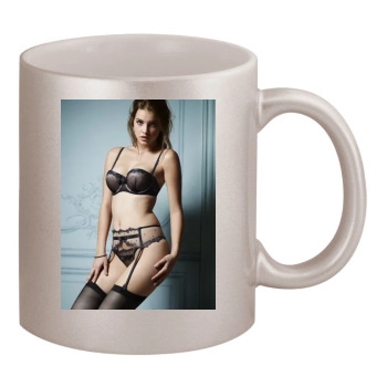 Barbara Palvin 11oz Metallic Silver Mug