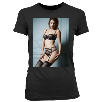 Barbara Palvin Women's Junior Cut Crewneck T-Shirt