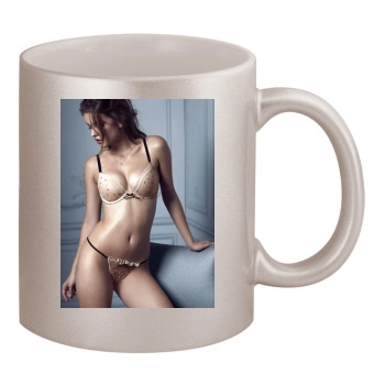 Barbara Palvin 11oz Metallic Silver Mug