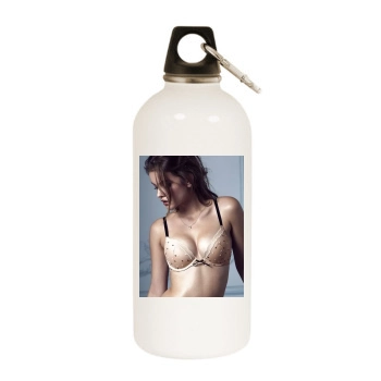 Barbara Palvin White Water Bottle With Carabiner