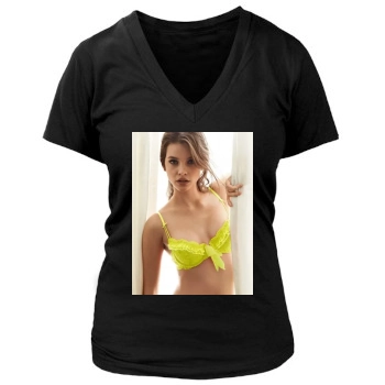 Barbara Palvin Women's Deep V-Neck TShirt