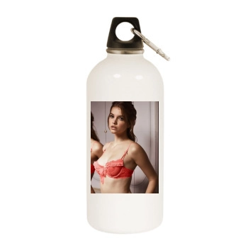 Barbara Palvin White Water Bottle With Carabiner