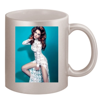 Barbara Palvin 11oz Metallic Silver Mug