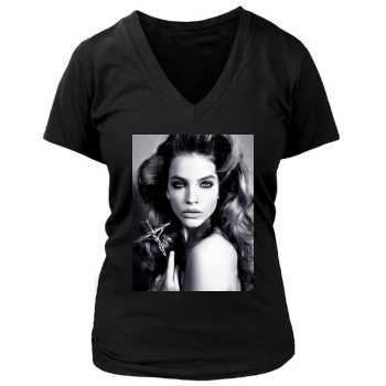 Barbara Palvin Women's Deep V-Neck TShirt