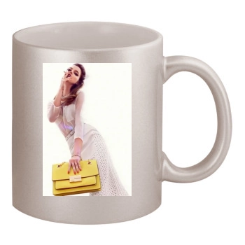 Barbara Palvin 11oz Metallic Silver Mug