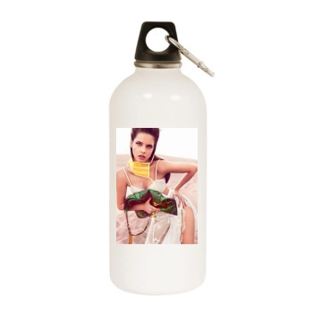 Barbara Palvin White Water Bottle With Carabiner