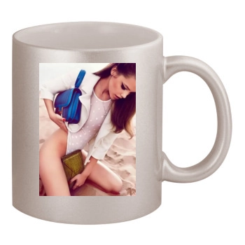 Barbara Palvin 11oz Metallic Silver Mug