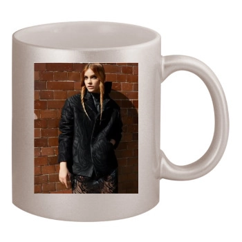 Barbara Palvin 11oz Metallic Silver Mug