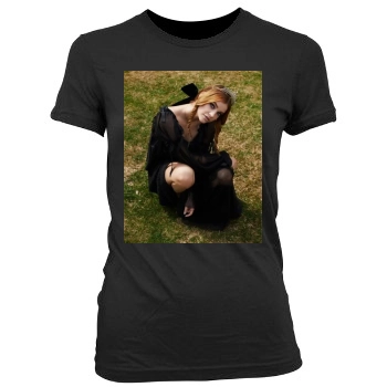 Barbara Palvin Women's Junior Cut Crewneck T-Shirt