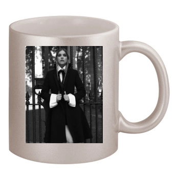 Barbara Palvin 11oz Metallic Silver Mug