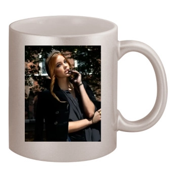 Barbara Palvin 11oz Metallic Silver Mug