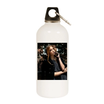 Barbara Palvin White Water Bottle With Carabiner