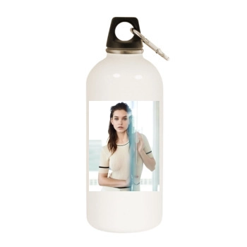 Barbara Palvin White Water Bottle With Carabiner