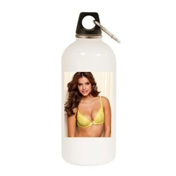 Barbara Palvin White Water Bottle With Carabiner