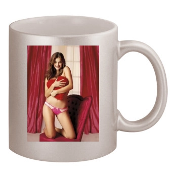 Barbara Palvin 11oz Metallic Silver Mug