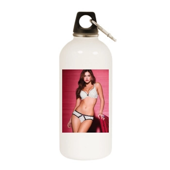 Barbara Palvin White Water Bottle With Carabiner