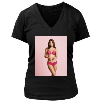 Barbara Palvin Women's Deep V-Neck TShirt