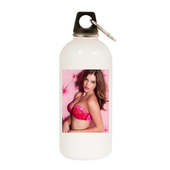 Barbara Palvin White Water Bottle With Carabiner