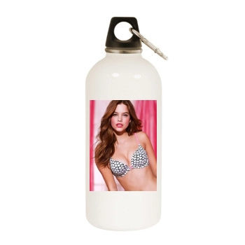 Barbara Palvin White Water Bottle With Carabiner