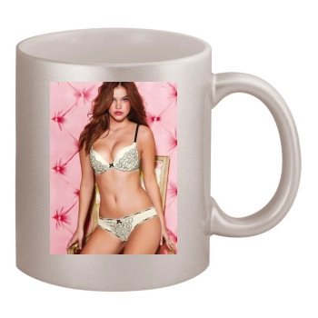 Barbara Palvin 11oz Metallic Silver Mug