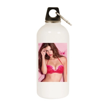 Barbara Palvin White Water Bottle With Carabiner