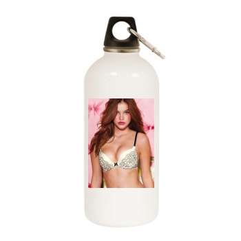 Barbara Palvin White Water Bottle With Carabiner