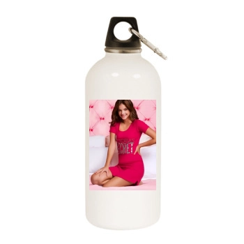 Barbara Palvin White Water Bottle With Carabiner