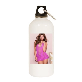 Barbara Palvin White Water Bottle With Carabiner