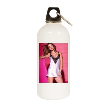 Barbara Palvin White Water Bottle With Carabiner