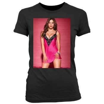 Barbara Palvin Women's Junior Cut Crewneck T-Shirt