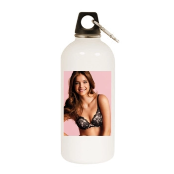 Barbara Palvin White Water Bottle With Carabiner