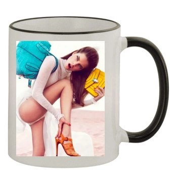 Barbara Palvin 11oz Colored Rim & Handle Mug