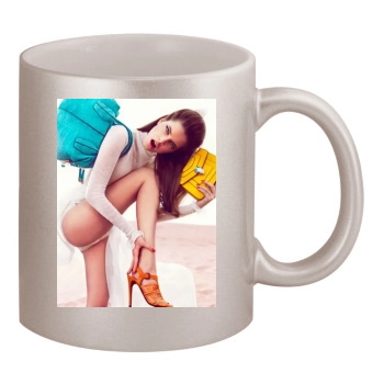 Barbara Palvin 11oz Metallic Silver Mug