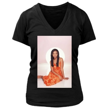 Brandy Norwood Women's Deep V-Neck TShirt