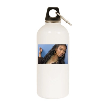 Brandy Norwood White Water Bottle With Carabiner