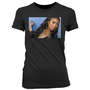 Brandy Norwood Women's Junior Cut Crewneck T-Shirt