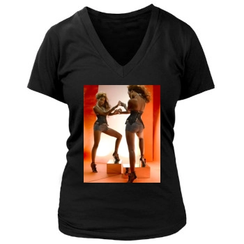 Brandy Norwood Women's Deep V-Neck TShirt