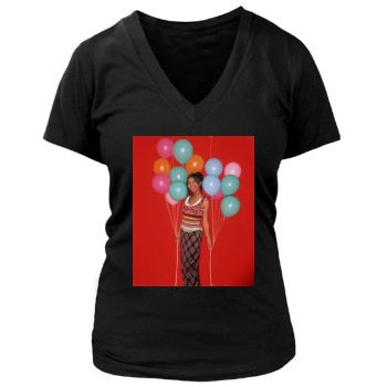 Brandy Norwood Women's Deep V-Neck TShirt