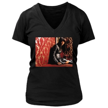 Brandy Norwood Women's Deep V-Neck TShirt