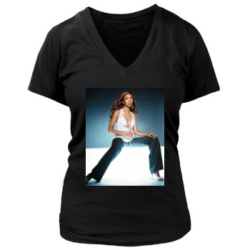 Brandy Norwood Women's Deep V-Neck TShirt