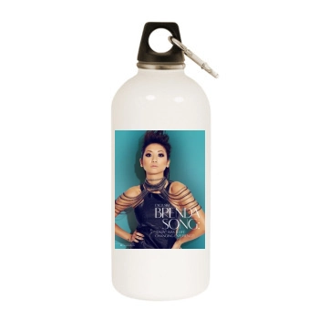 Brenda Song White Water Bottle With Carabiner