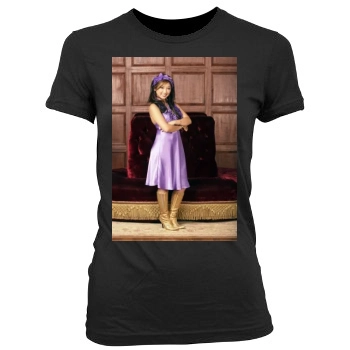 Brenda Song Women's Junior Cut Crewneck T-Shirt