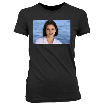 Bridget Fonda Women's Junior Cut Crewneck T-Shirt