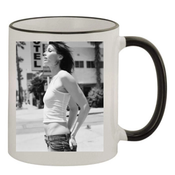 Bridget Moynahan 11oz Colored Rim & Handle Mug