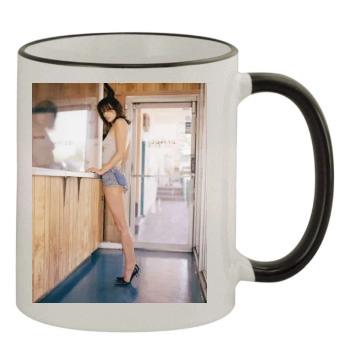 Bridget Moynahan 11oz Colored Rim & Handle Mug