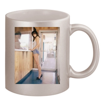 Bridget Moynahan 11oz Metallic Silver Mug