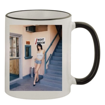 Bridget Moynahan 11oz Colored Rim & Handle Mug