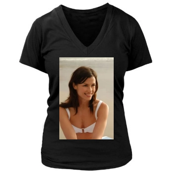 Bridget Moynahan Women's Deep V-Neck TShirt